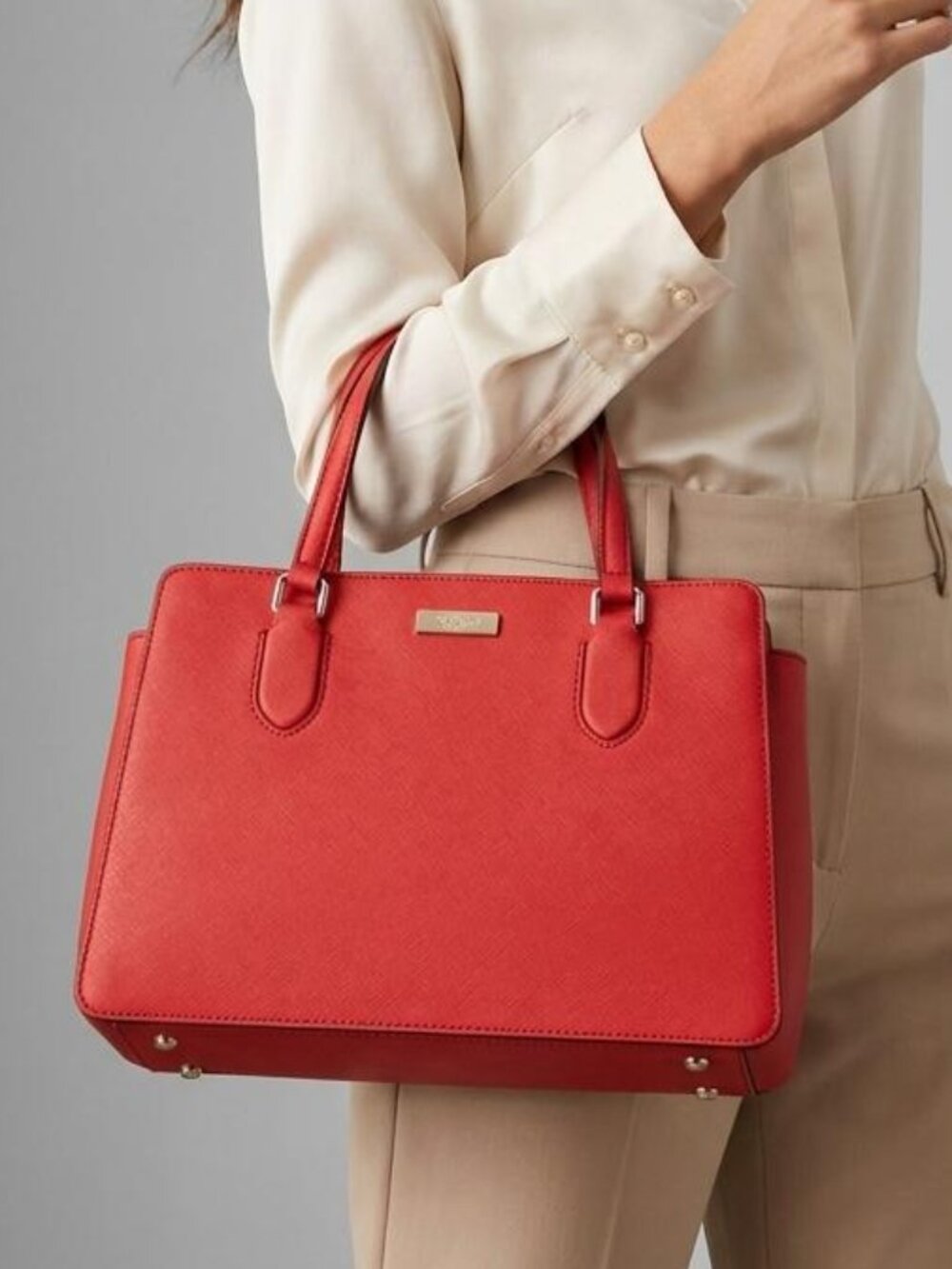 Kate Spade New York 249630 Womens Laurel Way Reese Satchel Bag Red Size Medium